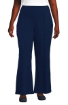 Lands' End Starfish High Rise Palazzo Pants In Deep Sea Navy
