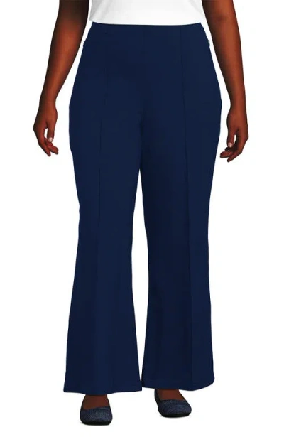 Lands' End Starfish High Rise Palazzo Pants In Deep Sea Navy