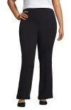 Lands' End Starfish High Rise Pintuck Bootcut Pants In Black
