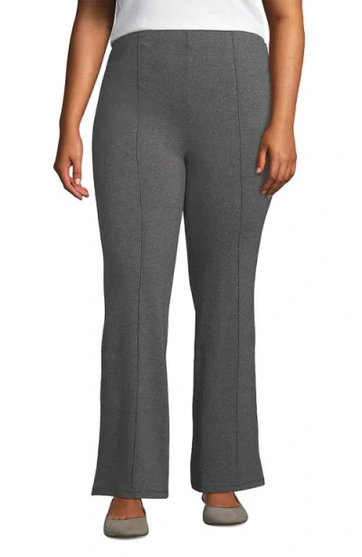 Lands' End Starfish High Rise Pintuck Bootcut Pants In Charcoal Heather