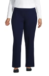 Lands' End Starfish Mid Rise Straight Leg Pants In Deep Sea Navy