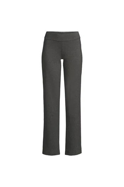 Lands' End Plus Size Starfish Mid Rise Straight Leg Pants In Gray