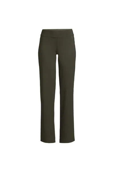 Lands' End Plus Size Starfish Mid Rise Straight Leg Pants In Green