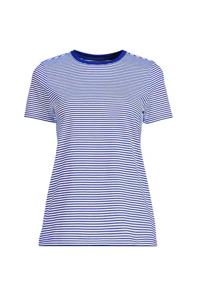 Lands' End Plus Size Supima Cotton Crewneck T-shirt In Blue