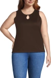 Lands' End Plus Size Supima Keyhole Tank
