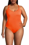 Lands' End Tugless Quickdry V-neck Multi-way High Leg One Piece Swimsuit