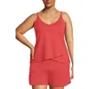 Lands' End Tulip Hem Tankini Top In Coral Bliss