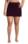 Lands' End Swim Skirt Swim Bottoms In Dark Wine