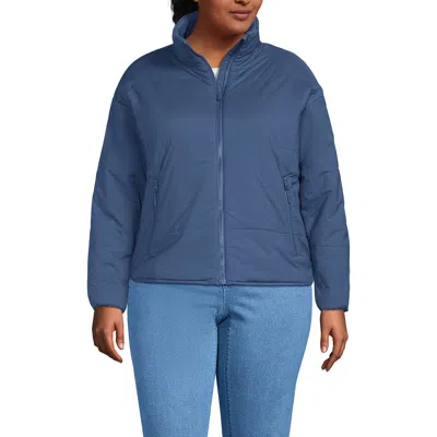 Lands' End Wanderfree Insulated Jacket In Light Indigo Blue