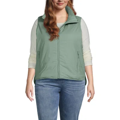 Lands' End Wanderfree Insulated Vest In Lily Pad Green