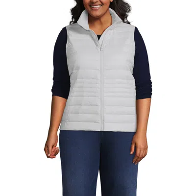 Lands' End Wanderweight Packable Ultralight Down Vest In Light Mist