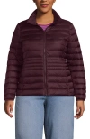 Lands' End Plus Size Wanderweight Packable Print Down Jacket In Purple