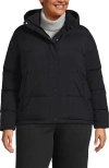 Lands' End Wide Channel 600 Down Puffer Jacket In Black