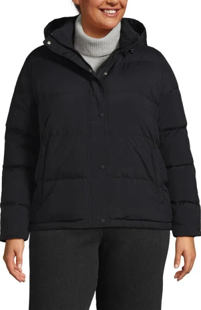 Lands' End Wide Channel 600 Down Puffer Jacket In Black