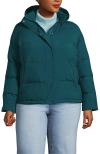 Lands' End Wide Channel 600 Down Puffer Jacket In Evening Teal