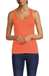 Lands' End Pointelle Rib Uneck Tank