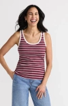 Lands' End Pointelle Rib Uneck Tank