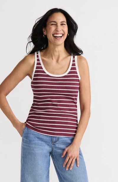 Lands' End Pointelle Rib Uneck Tank
