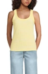 Lands' End Pointelle Rib Uneck Tank