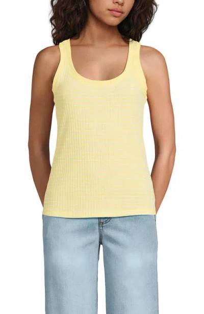 Lands' End Pointelle Rib Uneck Tank