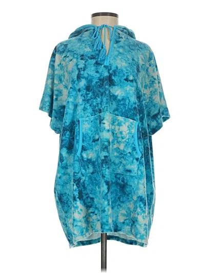 Pre-owned Lands' End Poncho In Blue