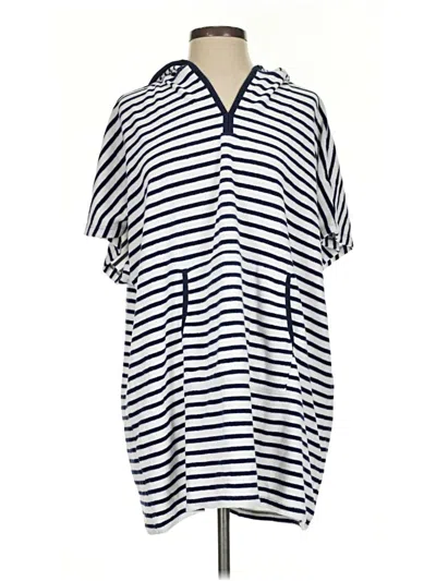 Pre-owned Lands' End Poncho In Blue