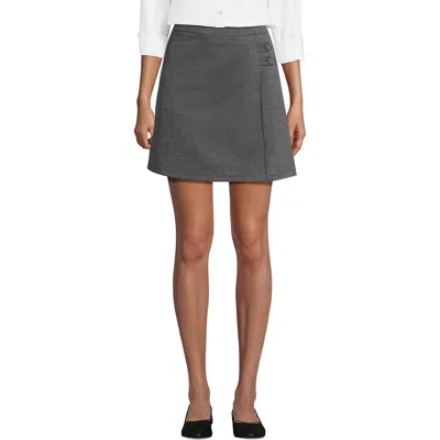 Lands' End Ponte A Line Skort Above The Knee In Gray
