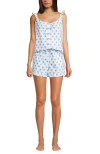 Lands' End Poplin 2 Piece Pajama Set