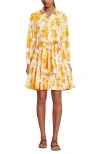 Lands' End Poplin Button Front Dress With Godets