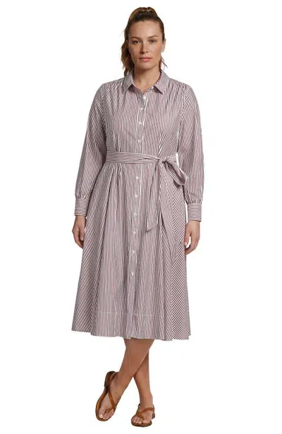 Lands' End Poplin Perfect Shirt Dress In Pink