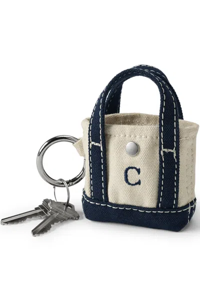 Lands' End Pre-monogrammed Letter C Micro Canvas Tote In Purple