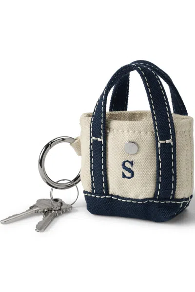Lands' End Pre-monogrammed Letter S Micro Canvas Tote In Pattern