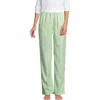 Lands' End Print Flannel Pajama Pants In Green