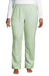 Lands' End Print Flannel Pajama Pants In Green