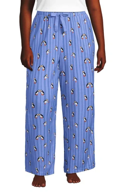 Lands' End Print Flannel Pajama Pants In Multi