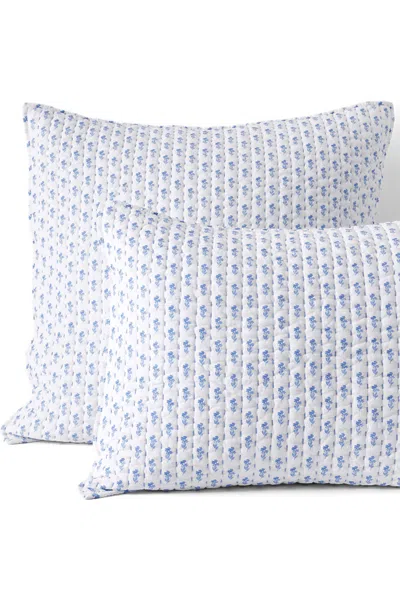 Lands' End Printed Seed Stitch Sham In Blue