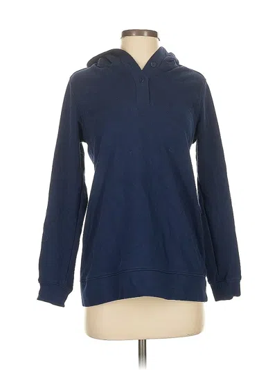 Pre-owned Lands' End Pullover Hoodie In Blue