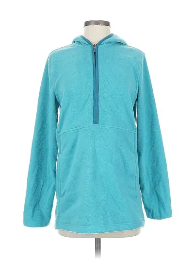Pre-owned Lands' End Pullover Hoodie In Blue