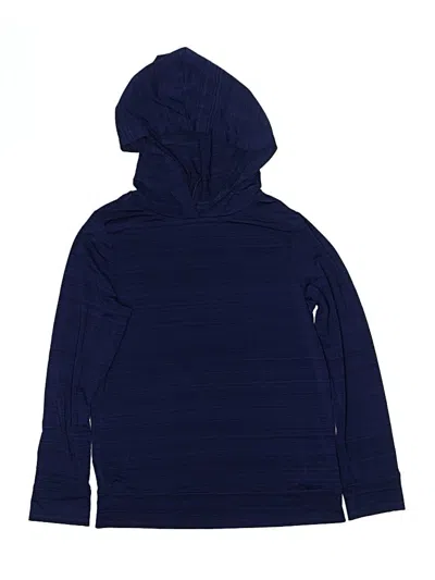 Pre-owned Lands' End Kids'  Pullover Hoodie In Blue