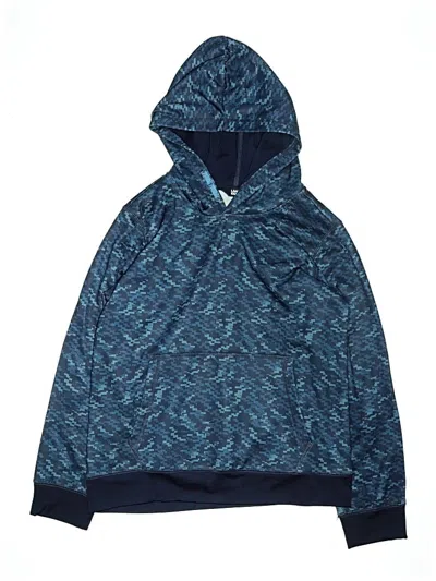 Pre-owned Lands' End Kids'  Pullover Hoodie In Blue