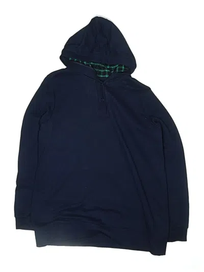 Pre-owned Lands' End Kids'  Pullover Hoodie In Blue