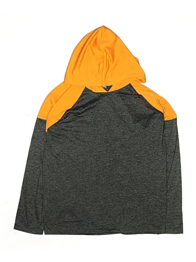 Pre-owned Lands' End Kids'  Pullover Hoodie In Gray