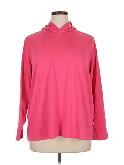 Pre-owned Lands' End Pullover Hoodie In Pink