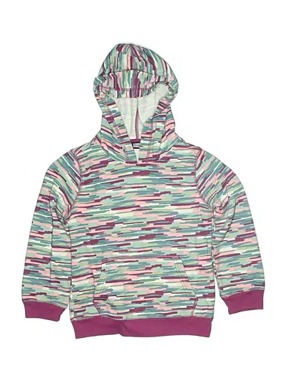 Pre-owned Lands' End Kids'  Pullover Hoodie In Purple