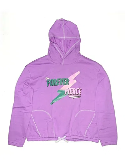 Pre-owned Lands' End Kids'  Pullover Hoodie In Purple