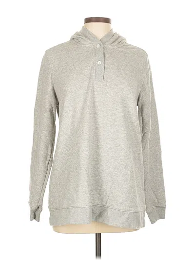 Pre-owned Lands' End Pullover Hoodie In Silver