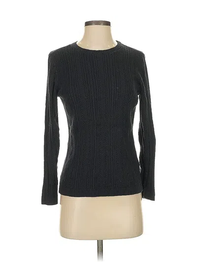 Pre-owned Lands' End Pullover Sweater In Black