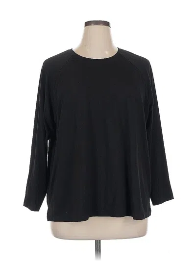 Pre-owned Lands' End Pullover Sweater In Black