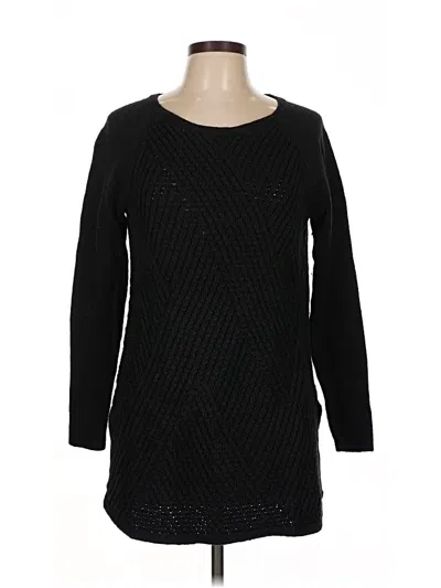 Pre-owned Lands' End Pullover Sweater In Black