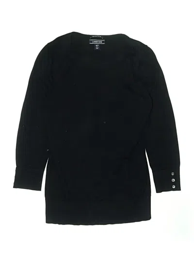 Pre-owned Lands' End Kids'  Pullover Sweater In Black